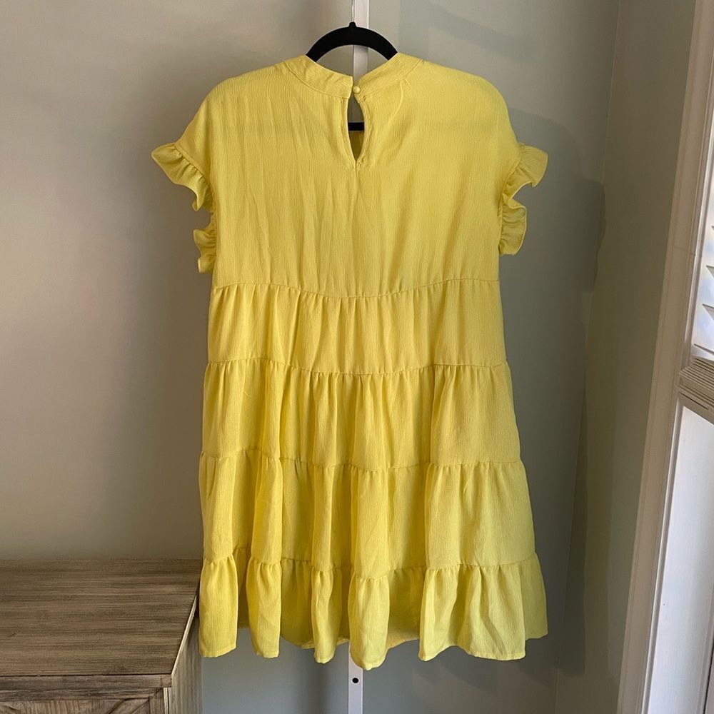 Foteisy Yellow Ruffled Dress - Picture 4 of 4